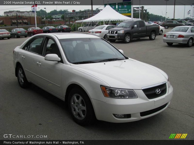 Powder White Pearl / Gray 2006 Hyundai Sonata GLS