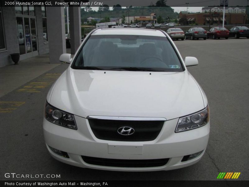 Powder White Pearl / Gray 2006 Hyundai Sonata GLS