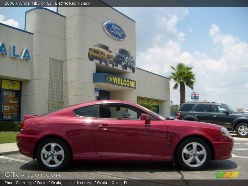 Electric Red / Black 2006 Hyundai Tiburon GS