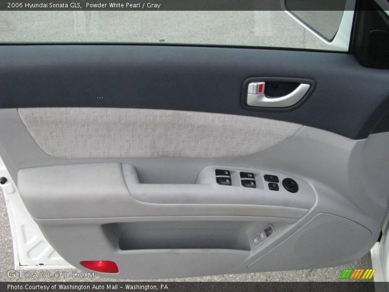 Powder White Pearl / Gray 2006 Hyundai Sonata GLS