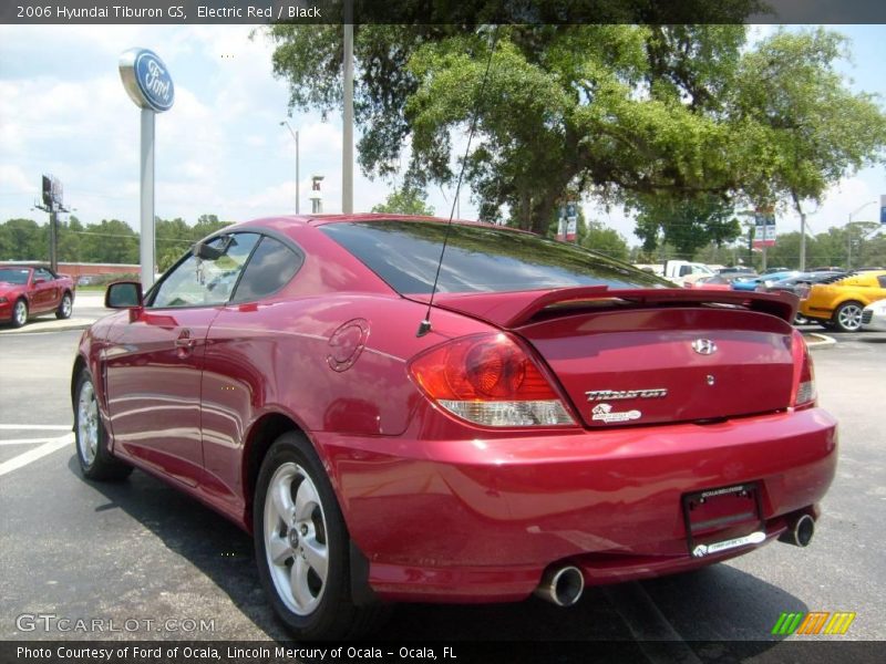 Electric Red / Black 2006 Hyundai Tiburon GS