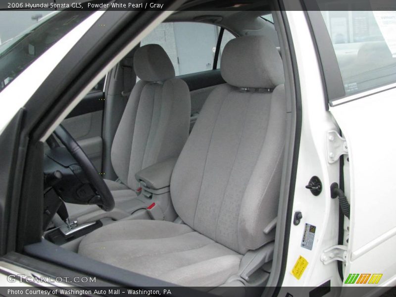 Powder White Pearl / Gray 2006 Hyundai Sonata GLS