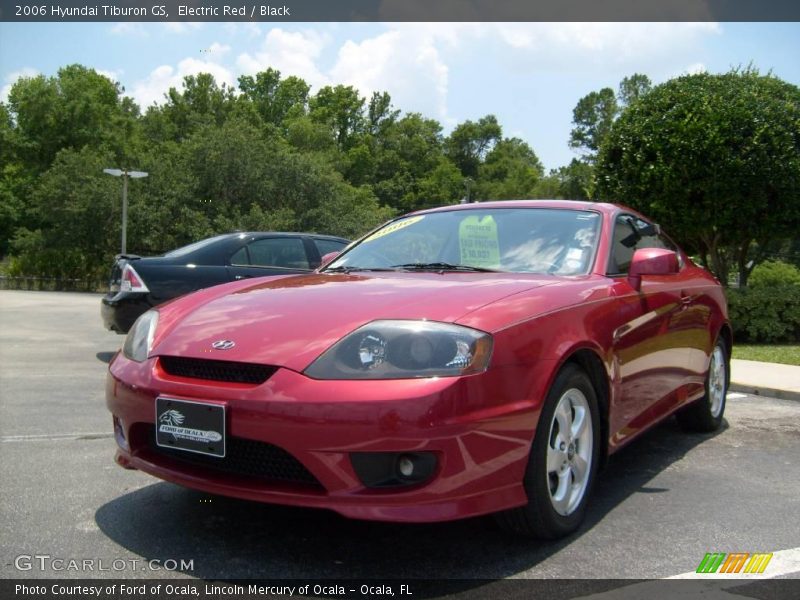 Electric Red / Black 2006 Hyundai Tiburon GS