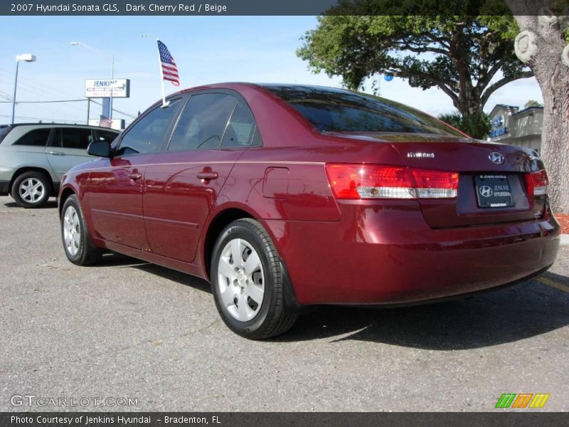 Dark Cherry Red / Beige 2007 Hyundai Sonata GLS