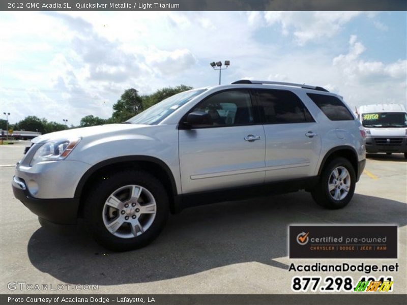 Quicksilver Metallic / Light Titanium 2012 GMC Acadia SL