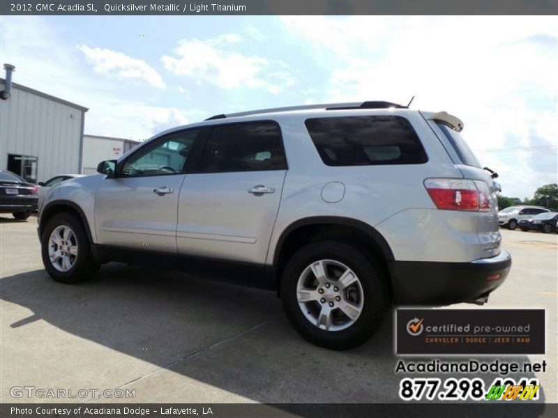 Quicksilver Metallic / Light Titanium 2012 GMC Acadia SL