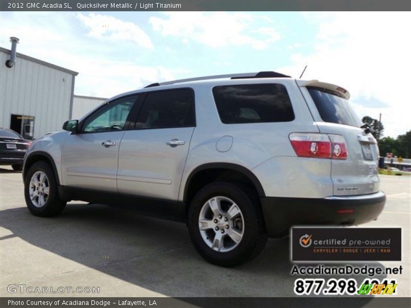 Quicksilver Metallic / Light Titanium 2012 GMC Acadia SL