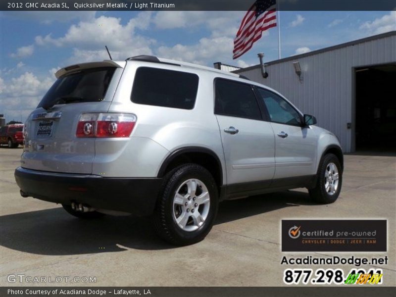 Quicksilver Metallic / Light Titanium 2012 GMC Acadia SL