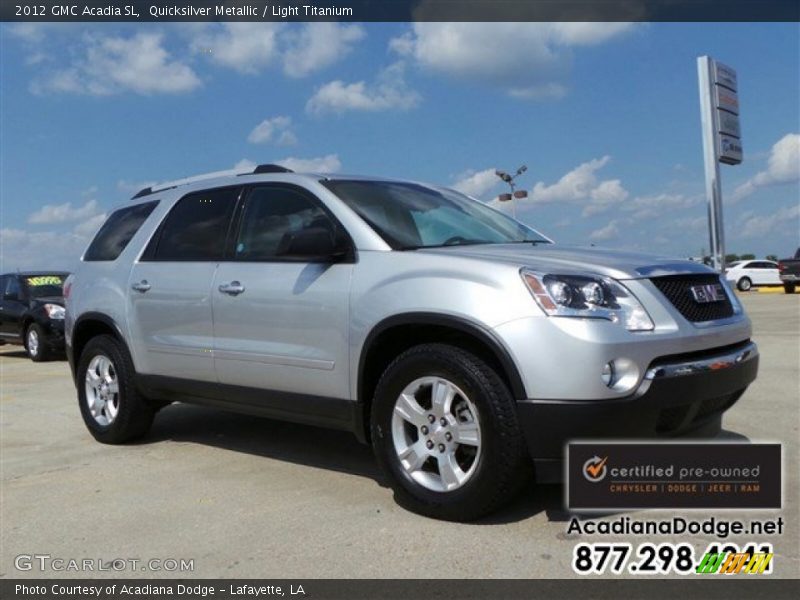 Quicksilver Metallic / Light Titanium 2012 GMC Acadia SL