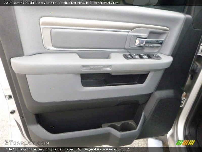Bright Silver Metallic / Black/Diesel Gray 2013 Ram 2500 SLT Crew Cab 4x4