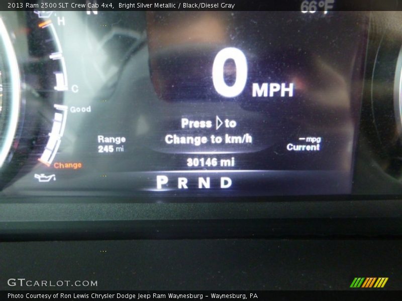 Bright Silver Metallic / Black/Diesel Gray 2013 Ram 2500 SLT Crew Cab 4x4