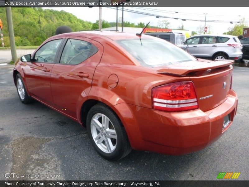 Sunburst Orange Pearl / Dark Slate Gray/Light Slate Gray 2008 Dodge Avenger SXT