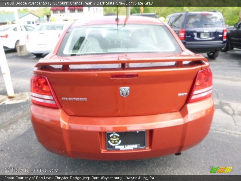 Sunburst Orange Pearl / Dark Slate Gray/Light Slate Gray 2008 Dodge Avenger SXT