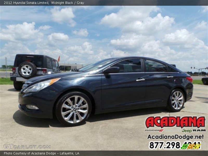 Midnight Black / Gray 2012 Hyundai Sonata Limited