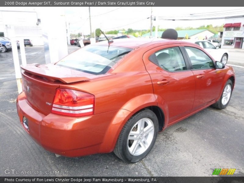 Sunburst Orange Pearl / Dark Slate Gray/Light Slate Gray 2008 Dodge Avenger SXT