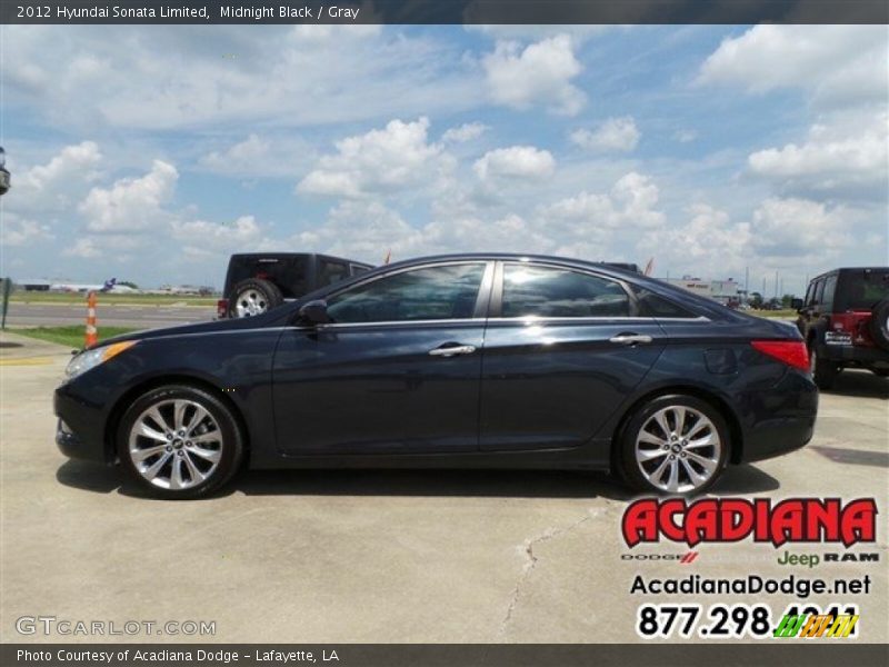Midnight Black / Gray 2012 Hyundai Sonata Limited