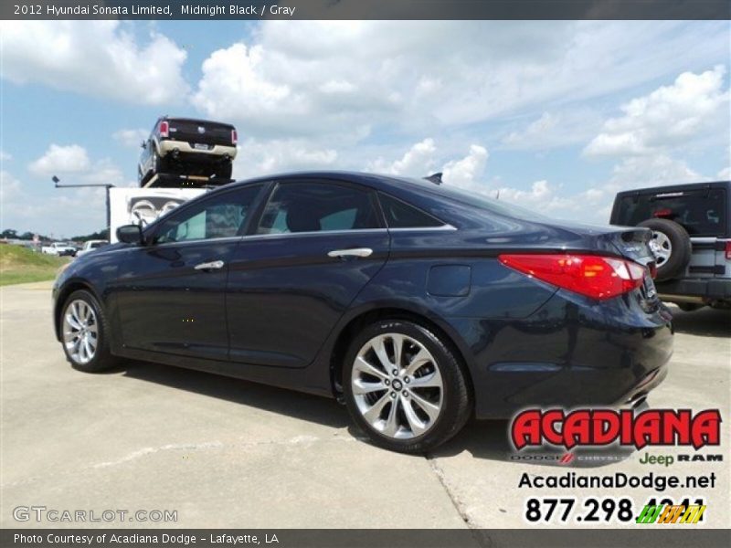 Midnight Black / Gray 2012 Hyundai Sonata Limited