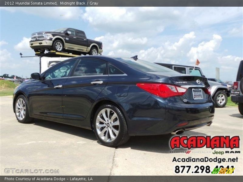 Midnight Black / Gray 2012 Hyundai Sonata Limited