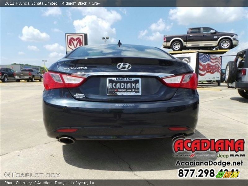 Midnight Black / Gray 2012 Hyundai Sonata Limited