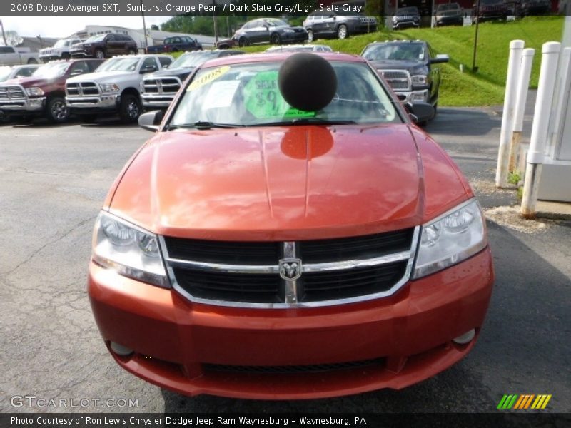 Sunburst Orange Pearl / Dark Slate Gray/Light Slate Gray 2008 Dodge Avenger SXT