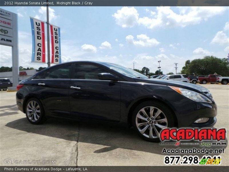Midnight Black / Gray 2012 Hyundai Sonata Limited