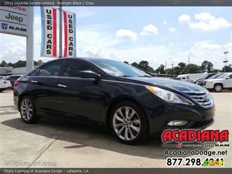 Midnight Black / Gray 2012 Hyundai Sonata Limited