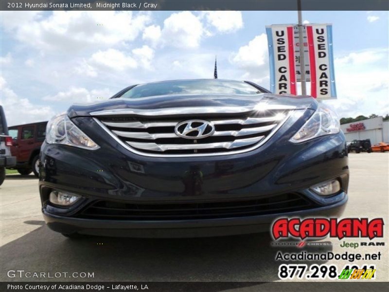 Midnight Black / Gray 2012 Hyundai Sonata Limited