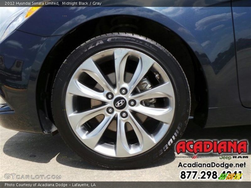 Midnight Black / Gray 2012 Hyundai Sonata Limited