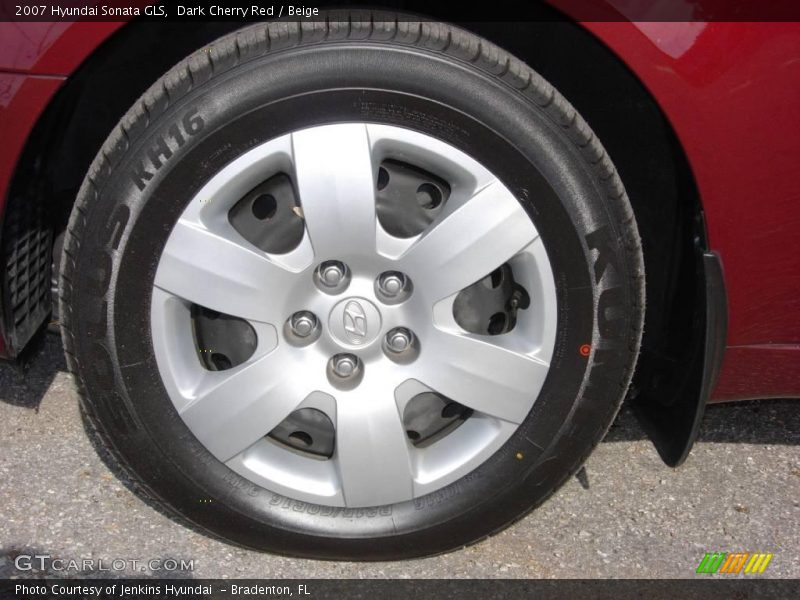 Dark Cherry Red / Beige 2007 Hyundai Sonata GLS