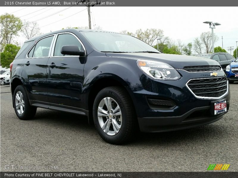 Blue Velvet Metallic / Jet Black 2016 Chevrolet Equinox LS AWD