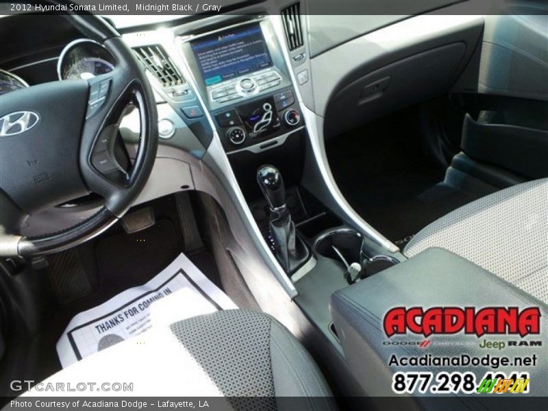Midnight Black / Gray 2012 Hyundai Sonata Limited