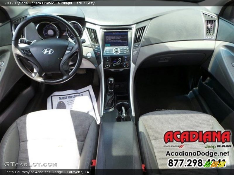 Midnight Black / Gray 2012 Hyundai Sonata Limited