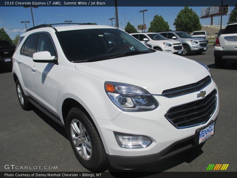 Summit White / Jet Black 2016 Chevrolet Equinox LT AWD