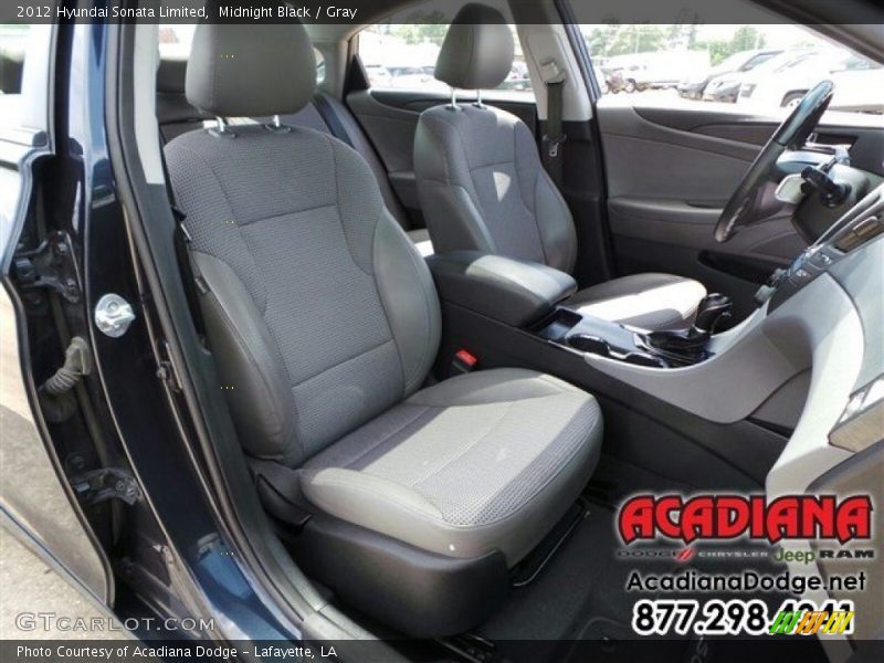 Midnight Black / Gray 2012 Hyundai Sonata Limited
