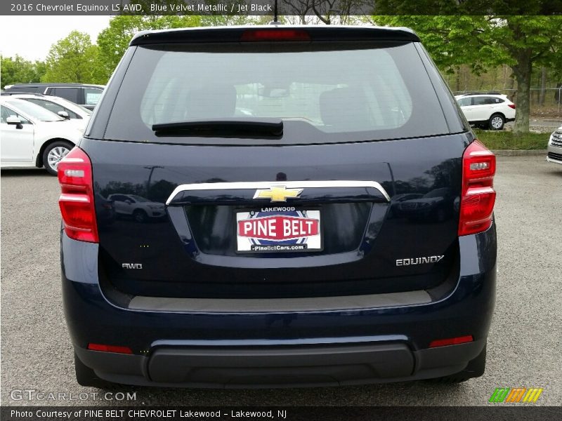 Blue Velvet Metallic / Jet Black 2016 Chevrolet Equinox LS AWD