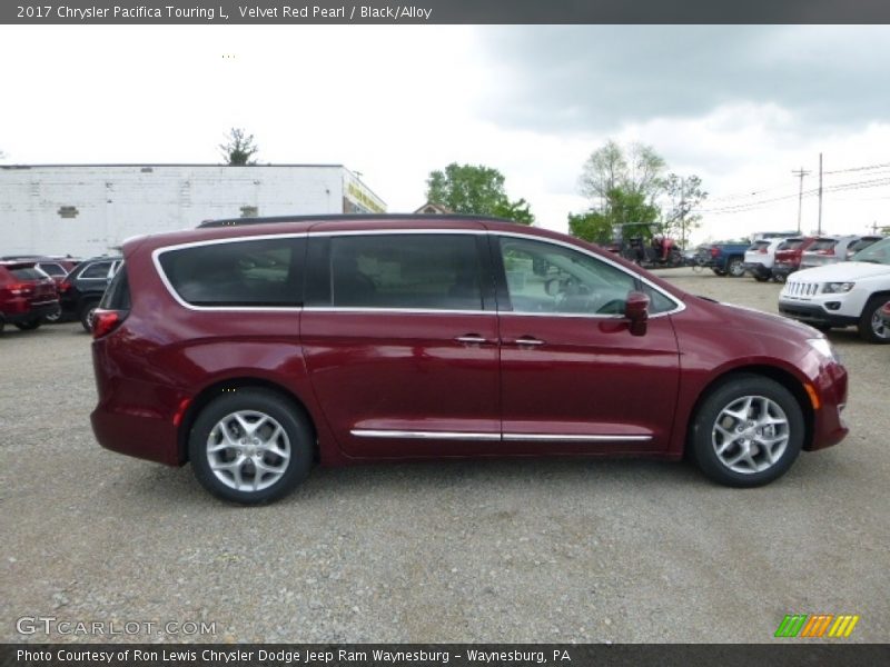 Velvet Red Pearl / Black/Alloy 2017 Chrysler Pacifica Touring L