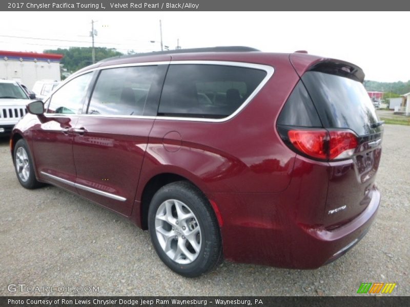 Velvet Red Pearl / Black/Alloy 2017 Chrysler Pacifica Touring L