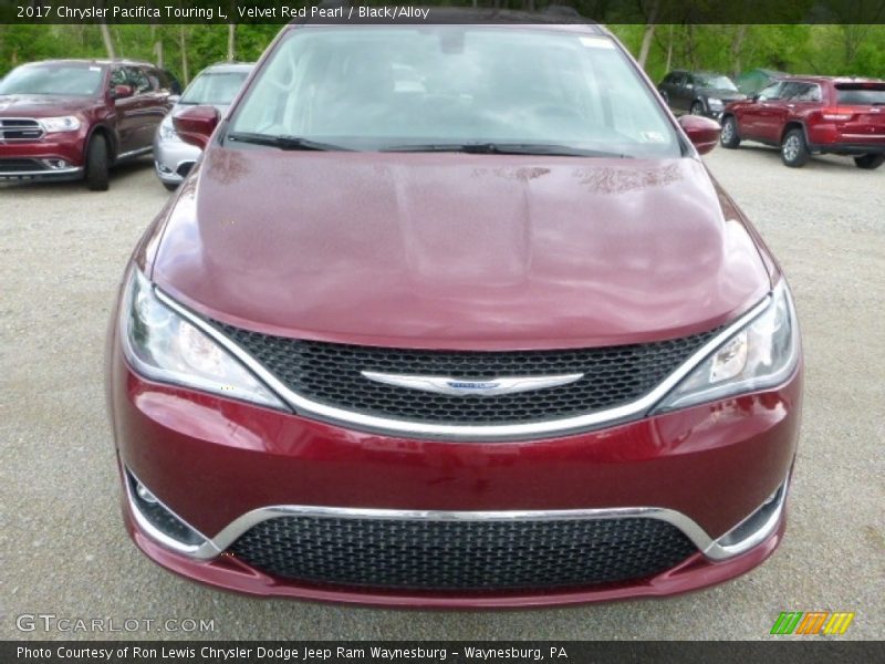Velvet Red Pearl / Black/Alloy 2017 Chrysler Pacifica Touring L