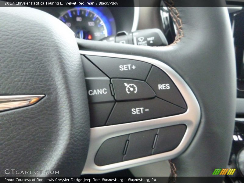 Velvet Red Pearl / Black/Alloy 2017 Chrysler Pacifica Touring L