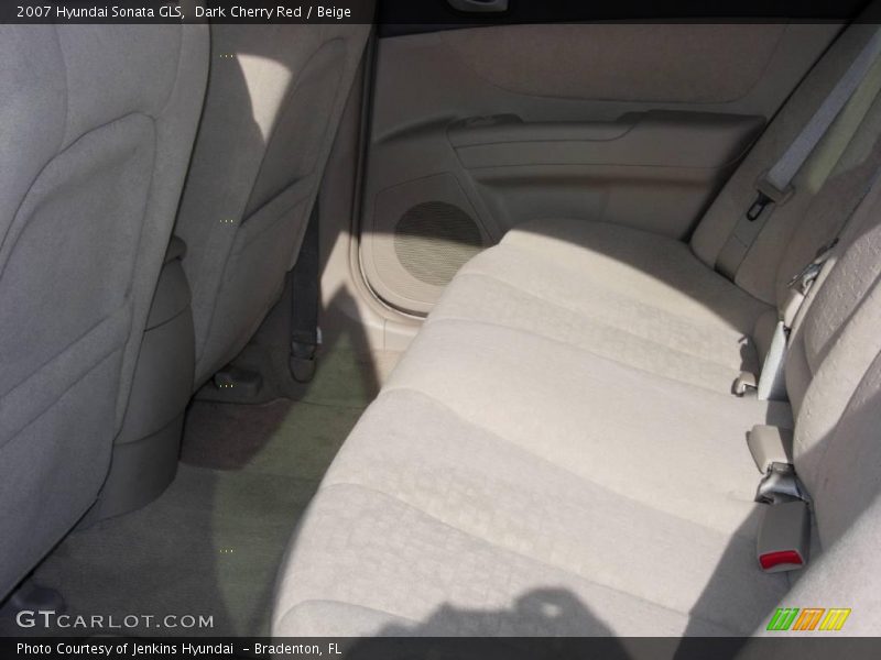 Dark Cherry Red / Beige 2007 Hyundai Sonata GLS