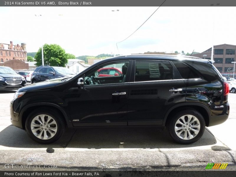 Ebony Black / Black 2014 Kia Sorento EX V6 AWD