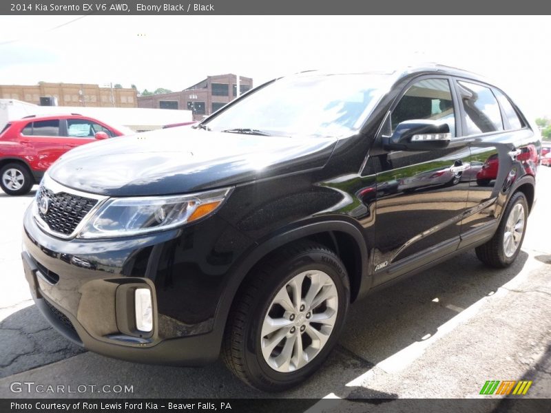 Ebony Black / Black 2014 Kia Sorento EX V6 AWD