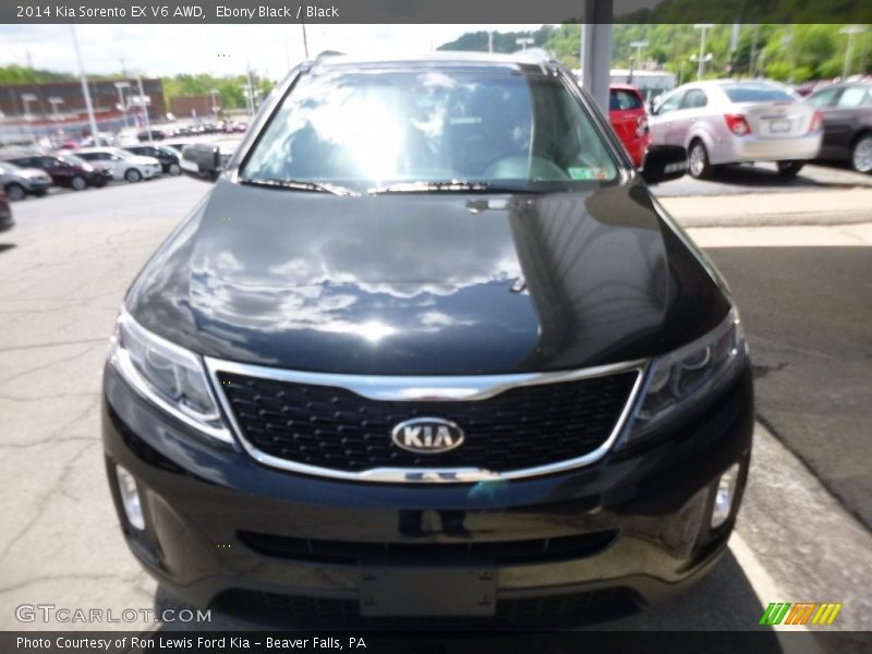 Ebony Black / Black 2014 Kia Sorento EX V6 AWD