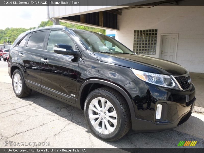 Ebony Black / Black 2014 Kia Sorento EX V6 AWD