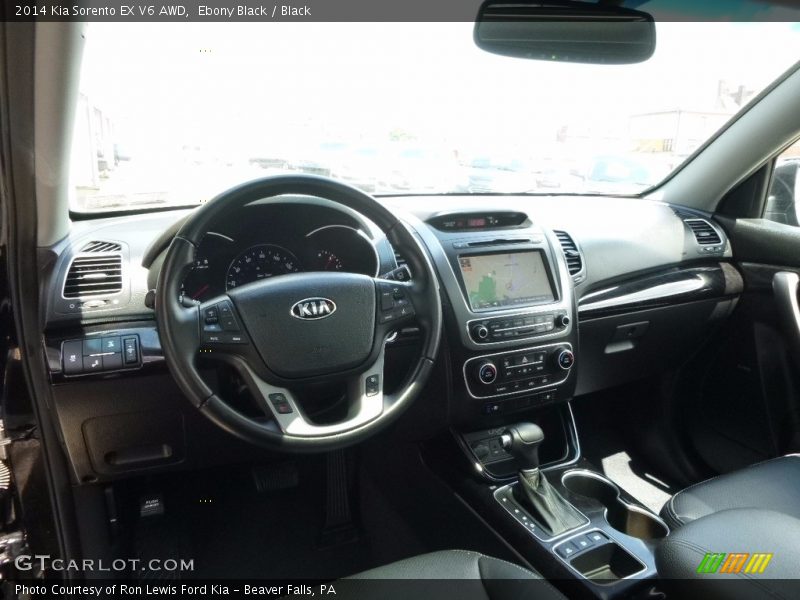 Ebony Black / Black 2014 Kia Sorento EX V6 AWD