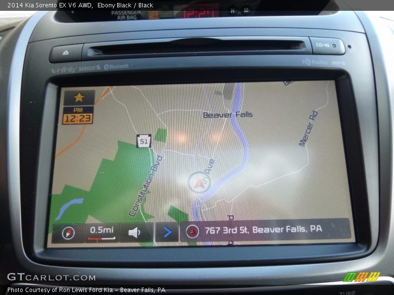 Ebony Black / Black 2014 Kia Sorento EX V6 AWD