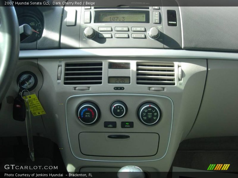 Dark Cherry Red / Beige 2007 Hyundai Sonata GLS