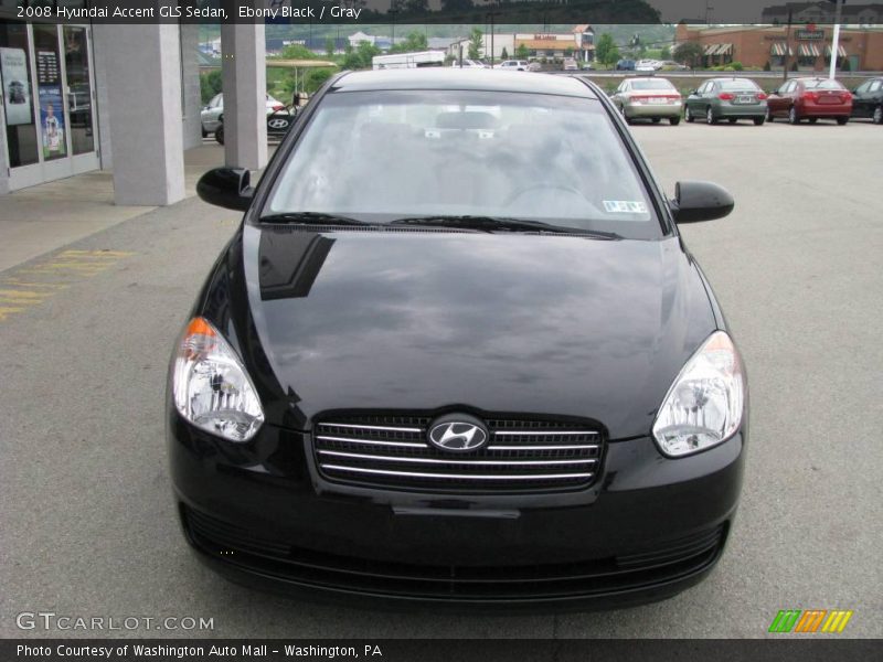 Ebony Black / Gray 2008 Hyundai Accent GLS Sedan