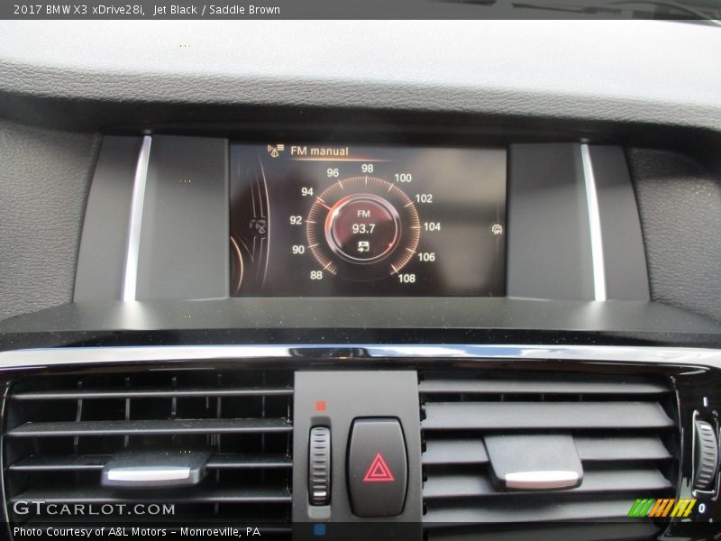 Jet Black / Saddle Brown 2017 BMW X3 xDrive28i