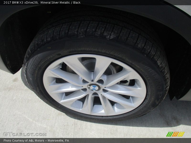 Mineral Silver Metallic / Black 2017 BMW X3 xDrive28i